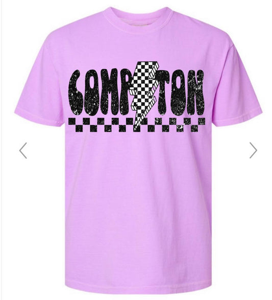 COMPTON CHECKERED NEON VIOLET COMFORT COLOR