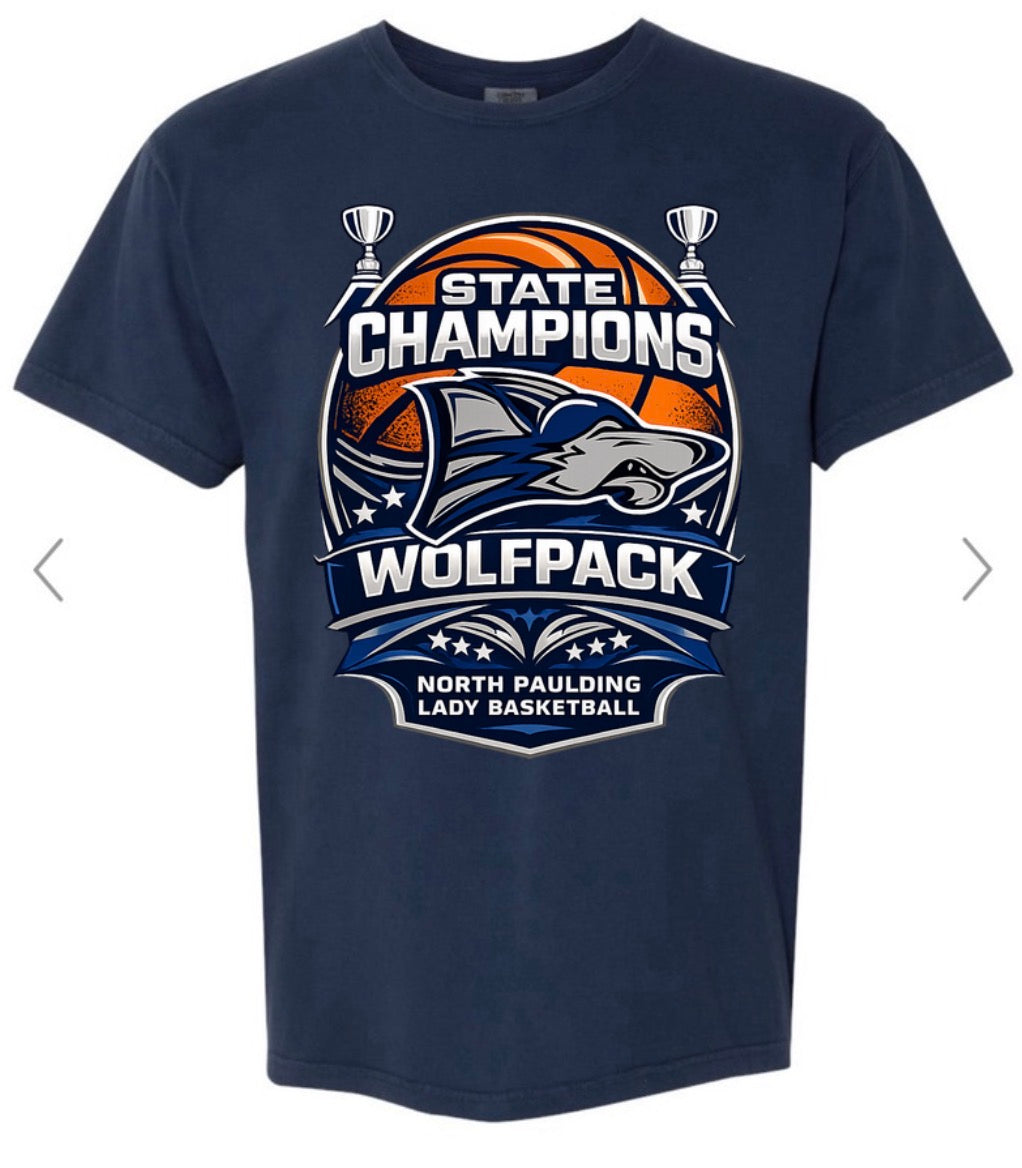 State Champions North Paulding Wolfpack Basketball on navy