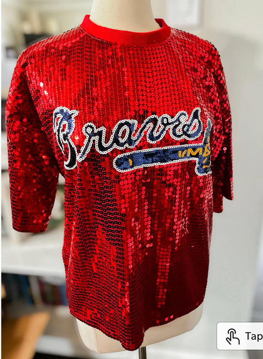 Braves Sequin Top