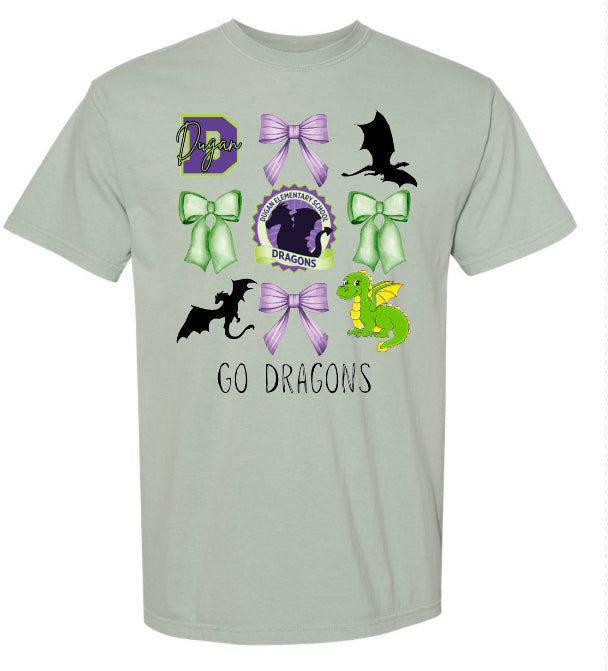 Dugan Elementary Dragons Bow Collage Tee