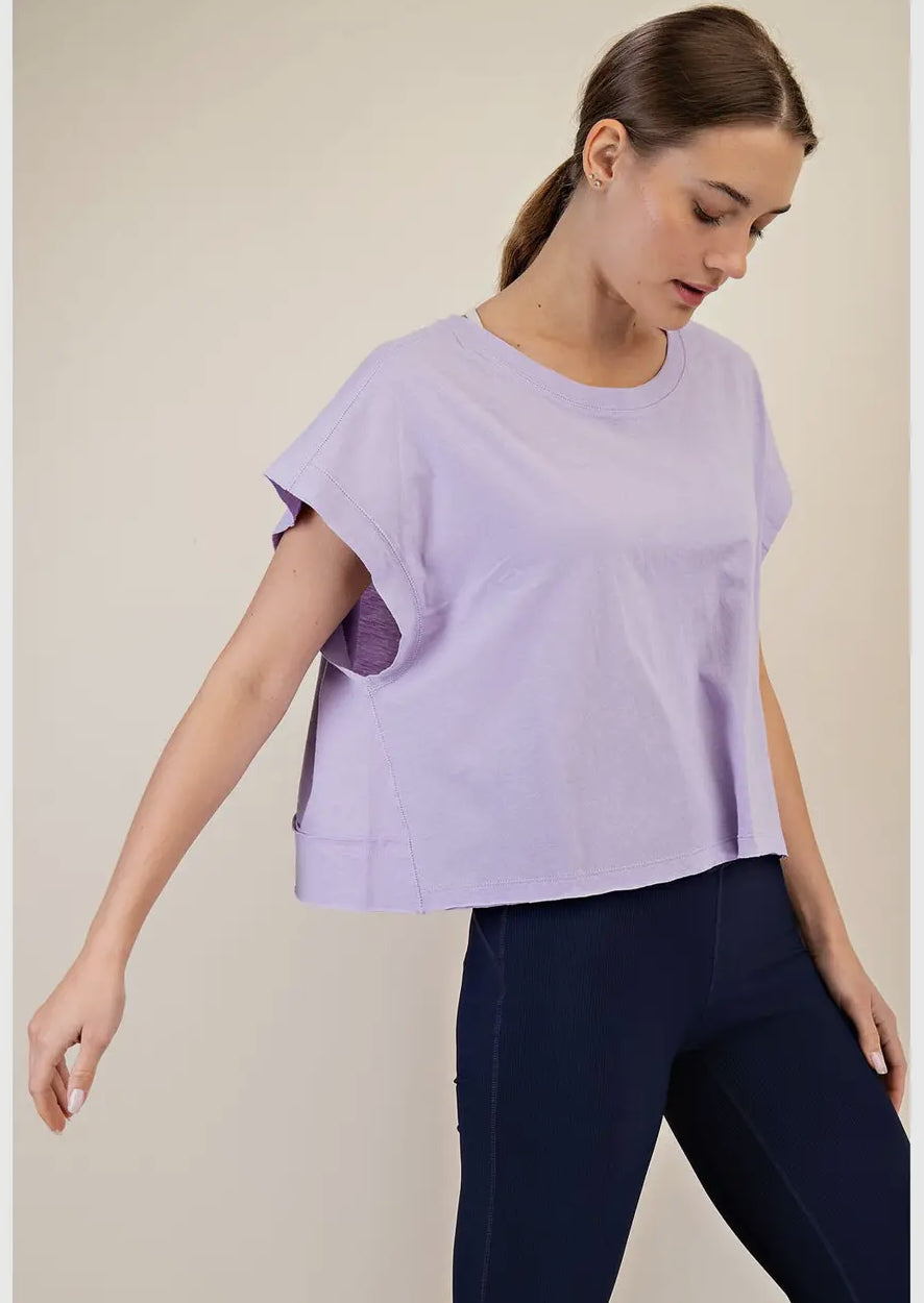 Cotton Slub Open Back Top