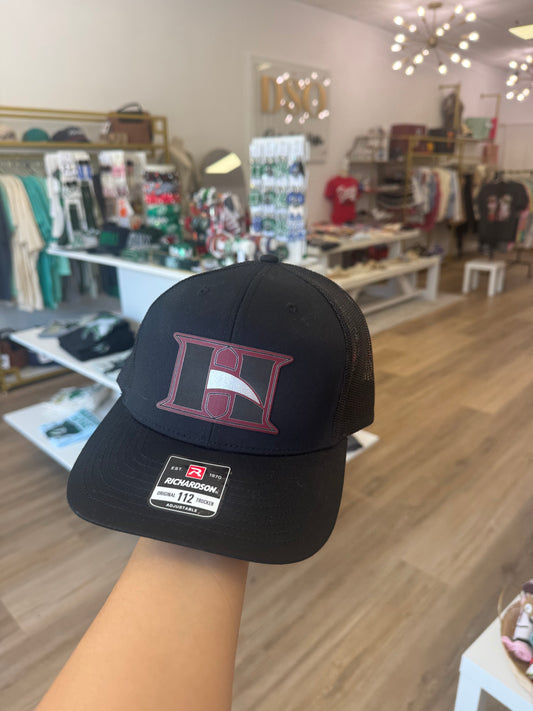 Hillgrove Black Richardson Hat- Maroon and Black H