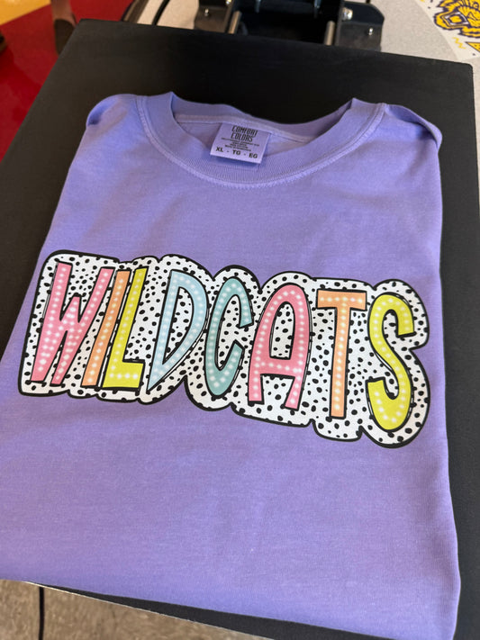 Villa Rica Wildcats Colorful Polka Dot Tee