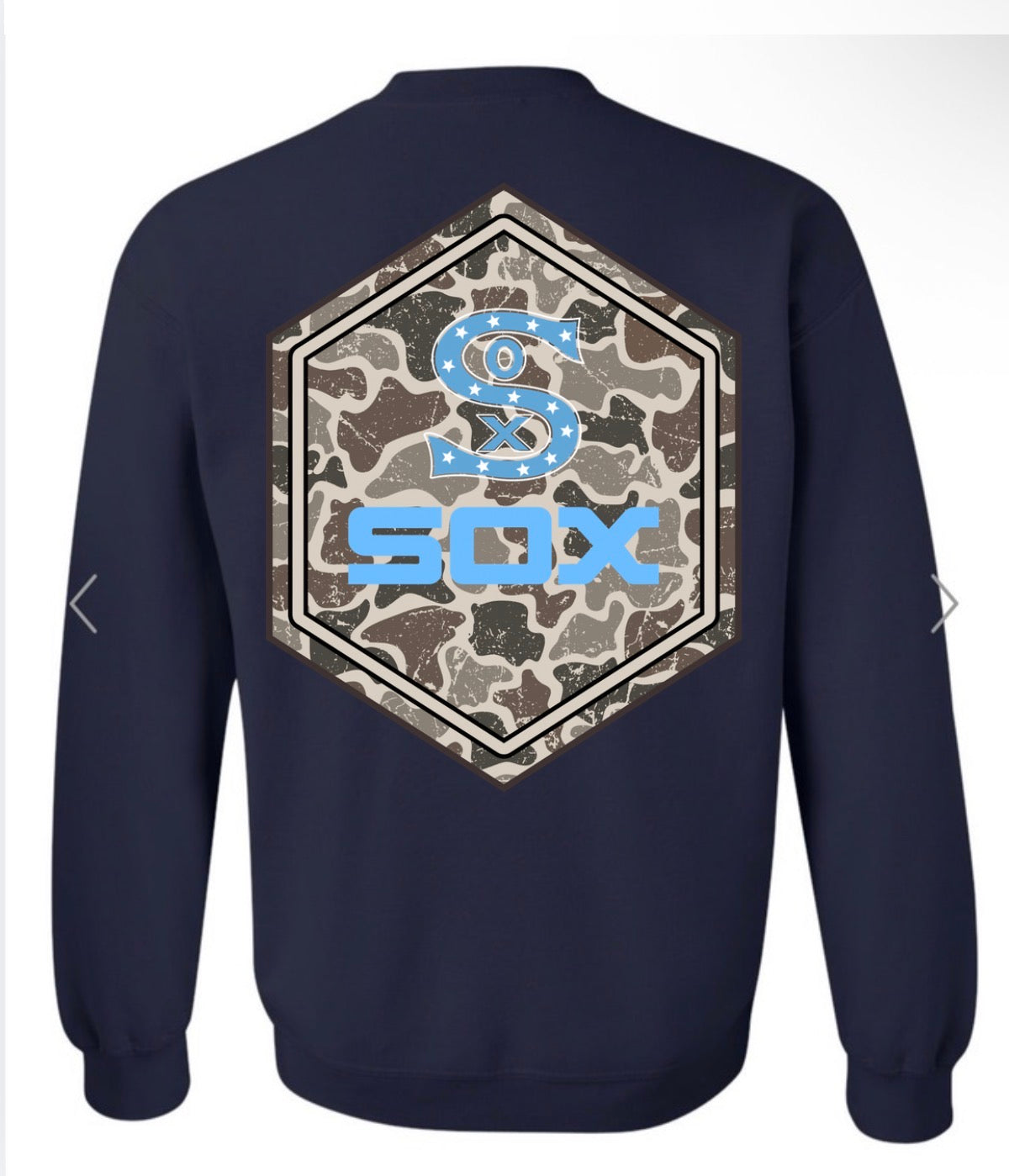 Sox Camo front/black on navy