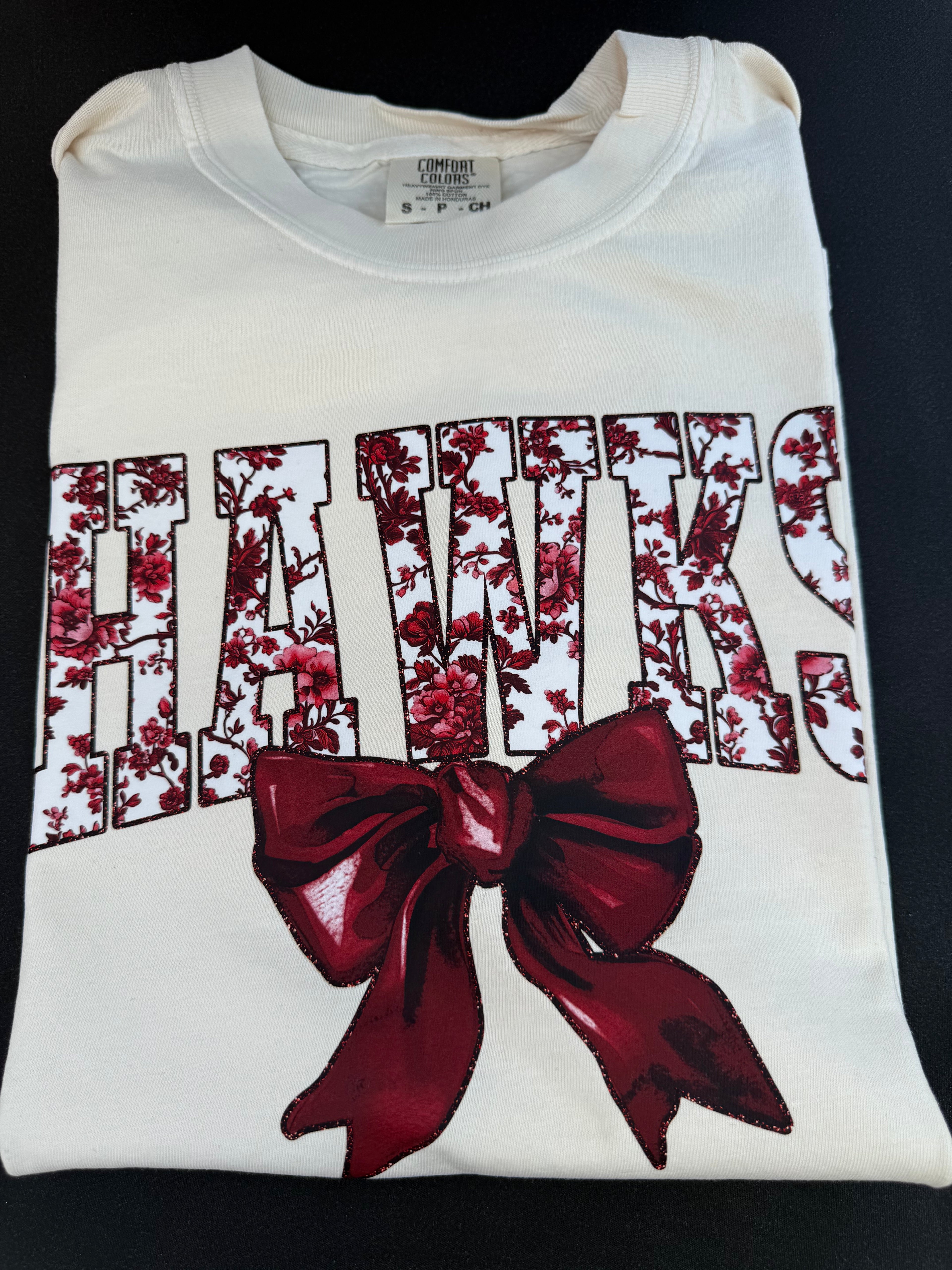 Hawks Floral Tolie on Ivory