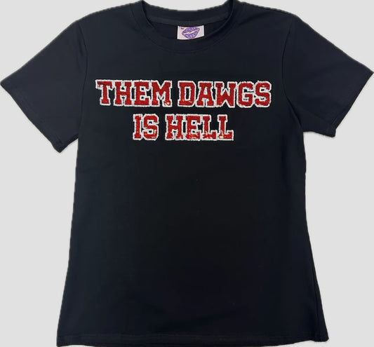 Them Dawgs Is Hell Sequin Top