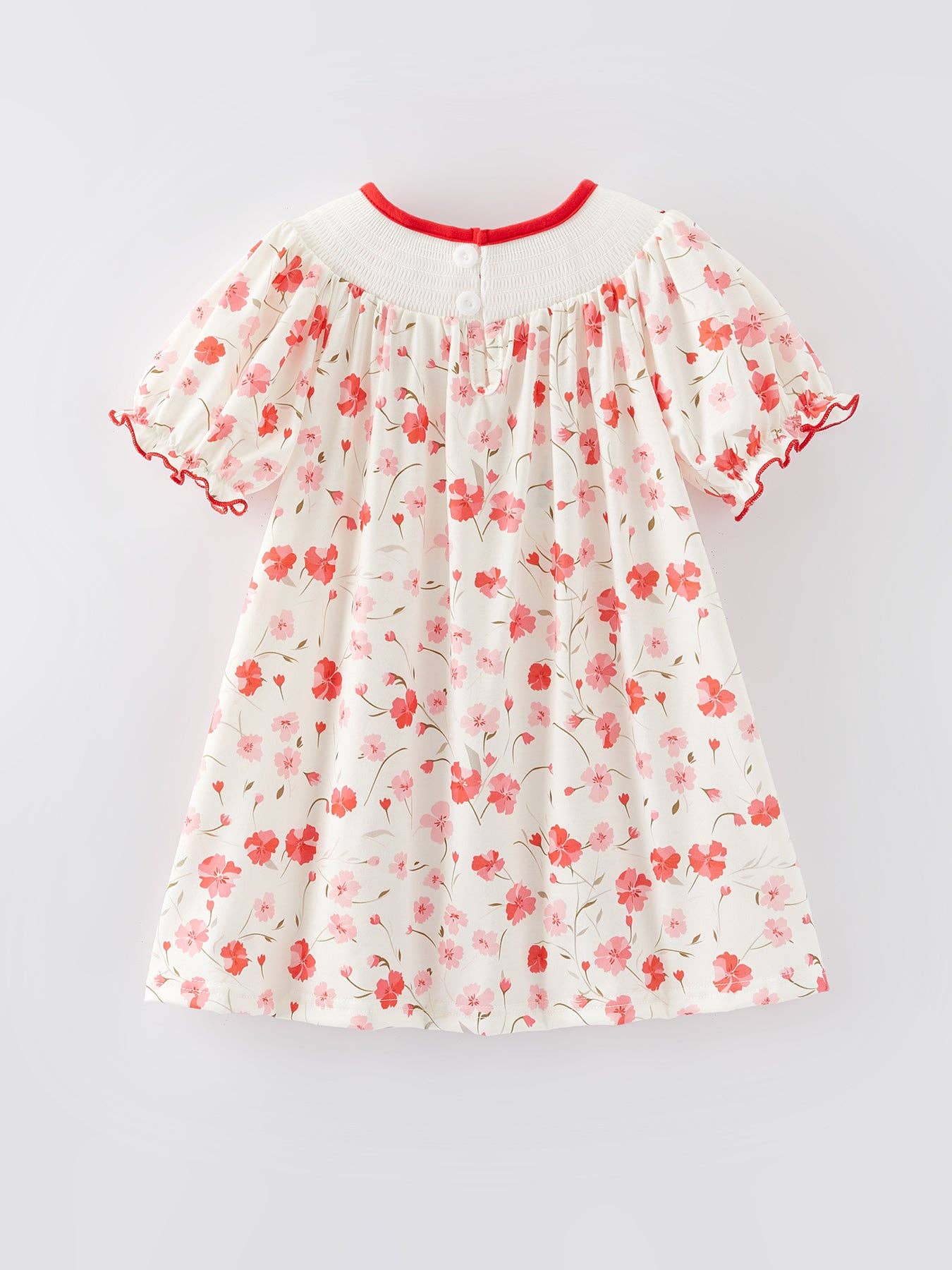 Valentine's Day I'm so loved Smocking Embroidered Girls Dress