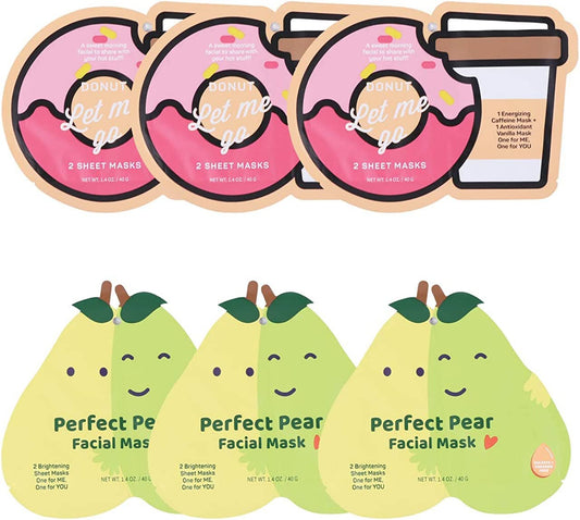 Donut Let Me Go & Perfect Pear Valentines' Face masks