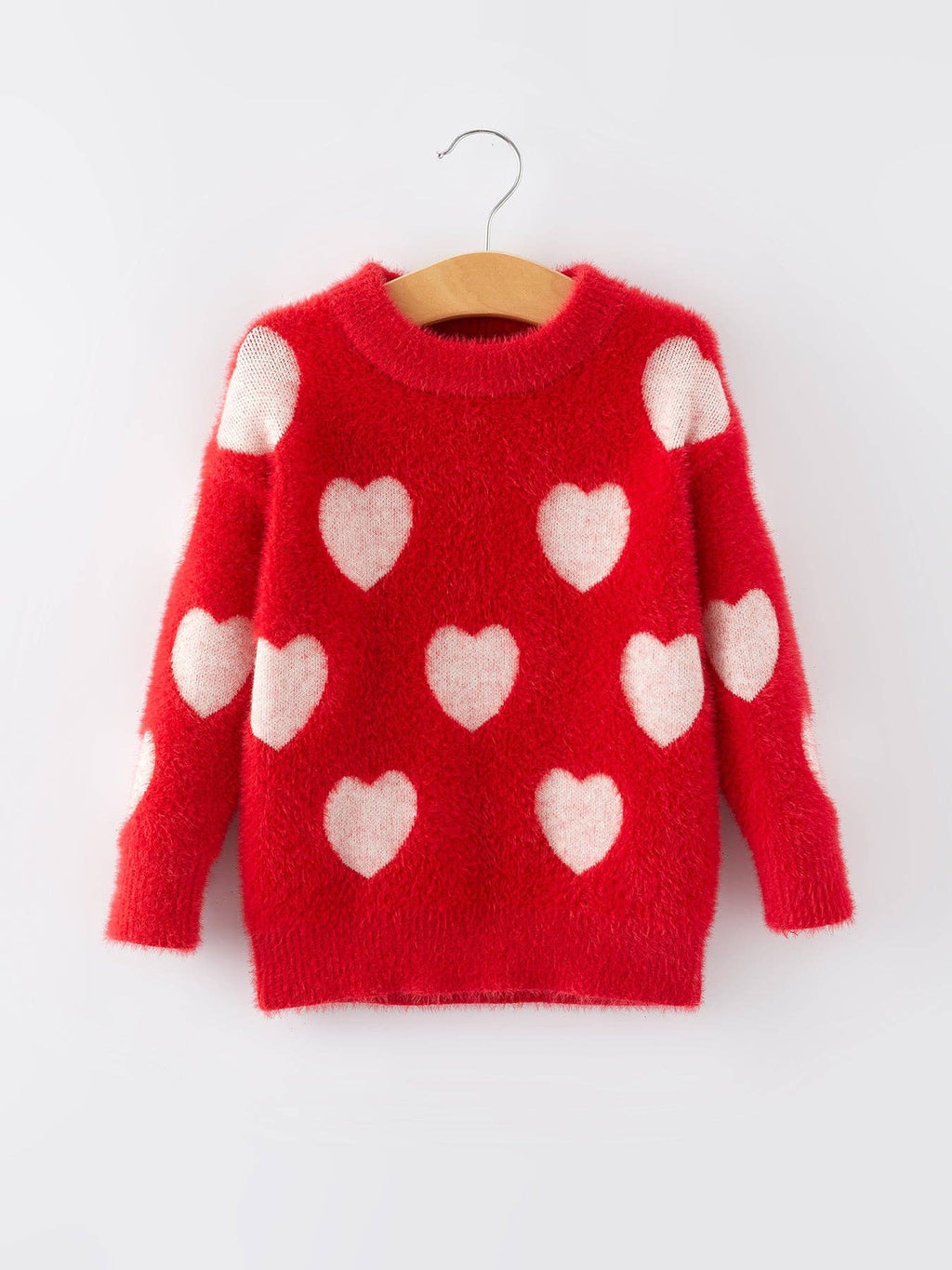 Valentine's Day Girls Pullover Heart Sweater