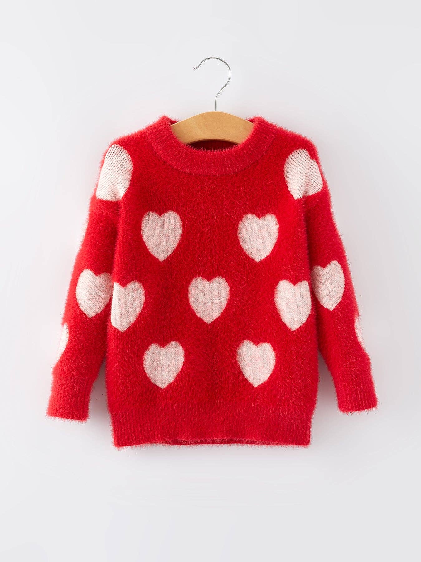Valentine's Day Girls Pullover Heart Sweater