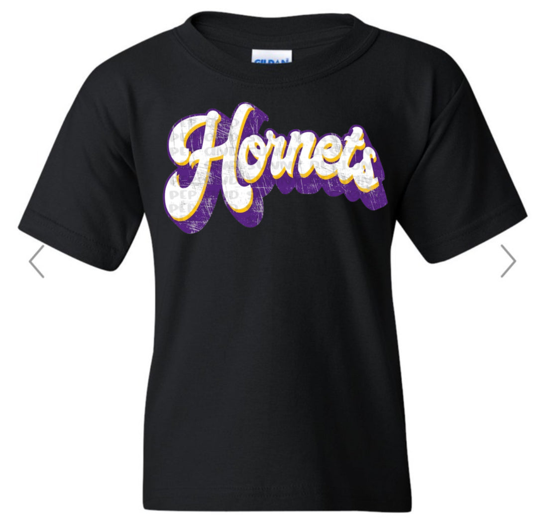 Hornets Retro Groovy Distressed