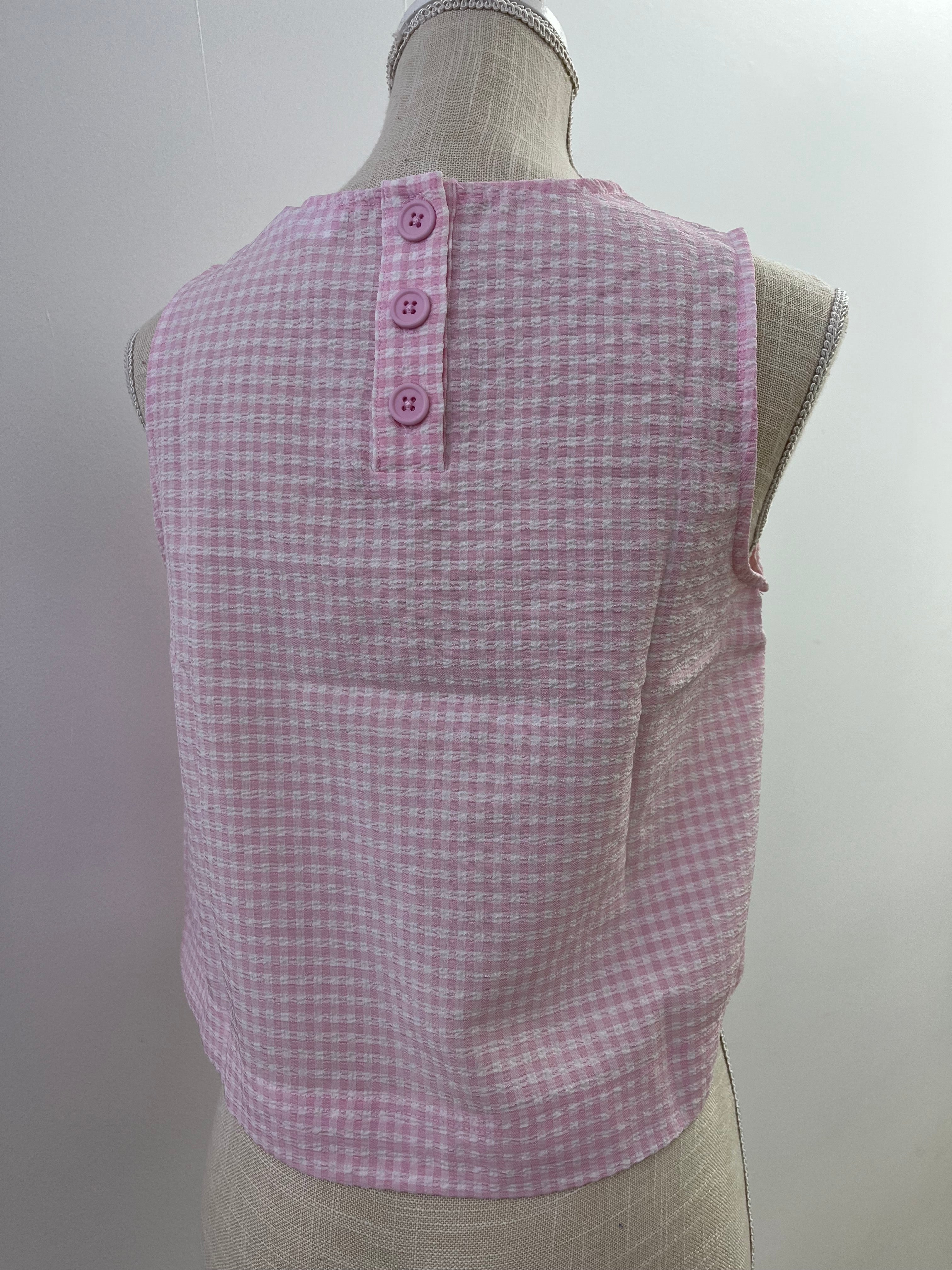 Pink Gingham 2 Pc Skort set- SOLD AS SET