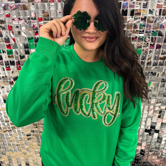 Lucky Saint Patrick’s Day Embroidered Sweatshirt