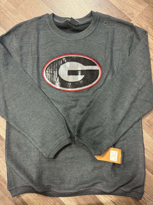 Georgia G sequin embroidered patch sweatshirt