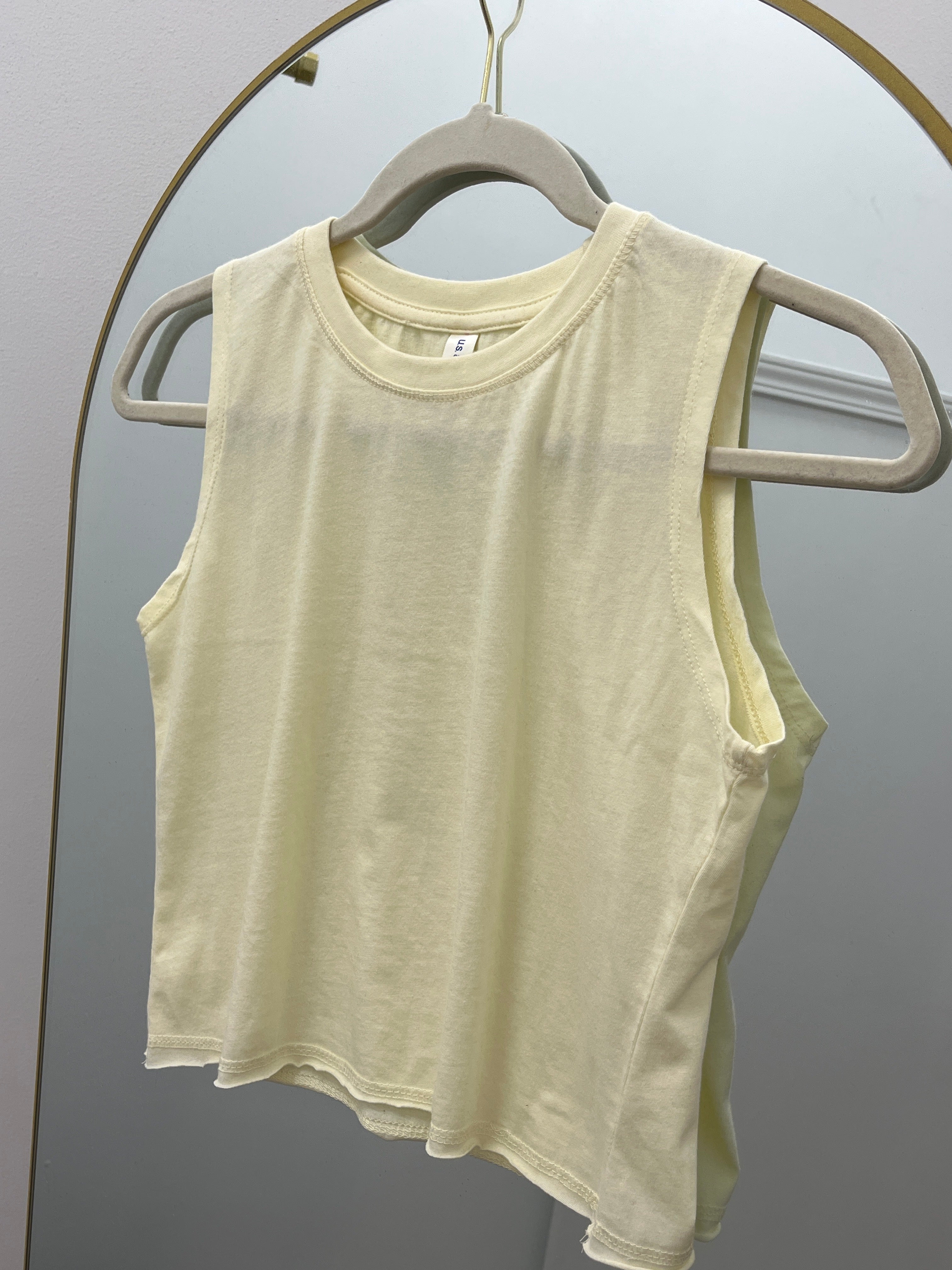 Butter Yellow Boxy Muscle Tank