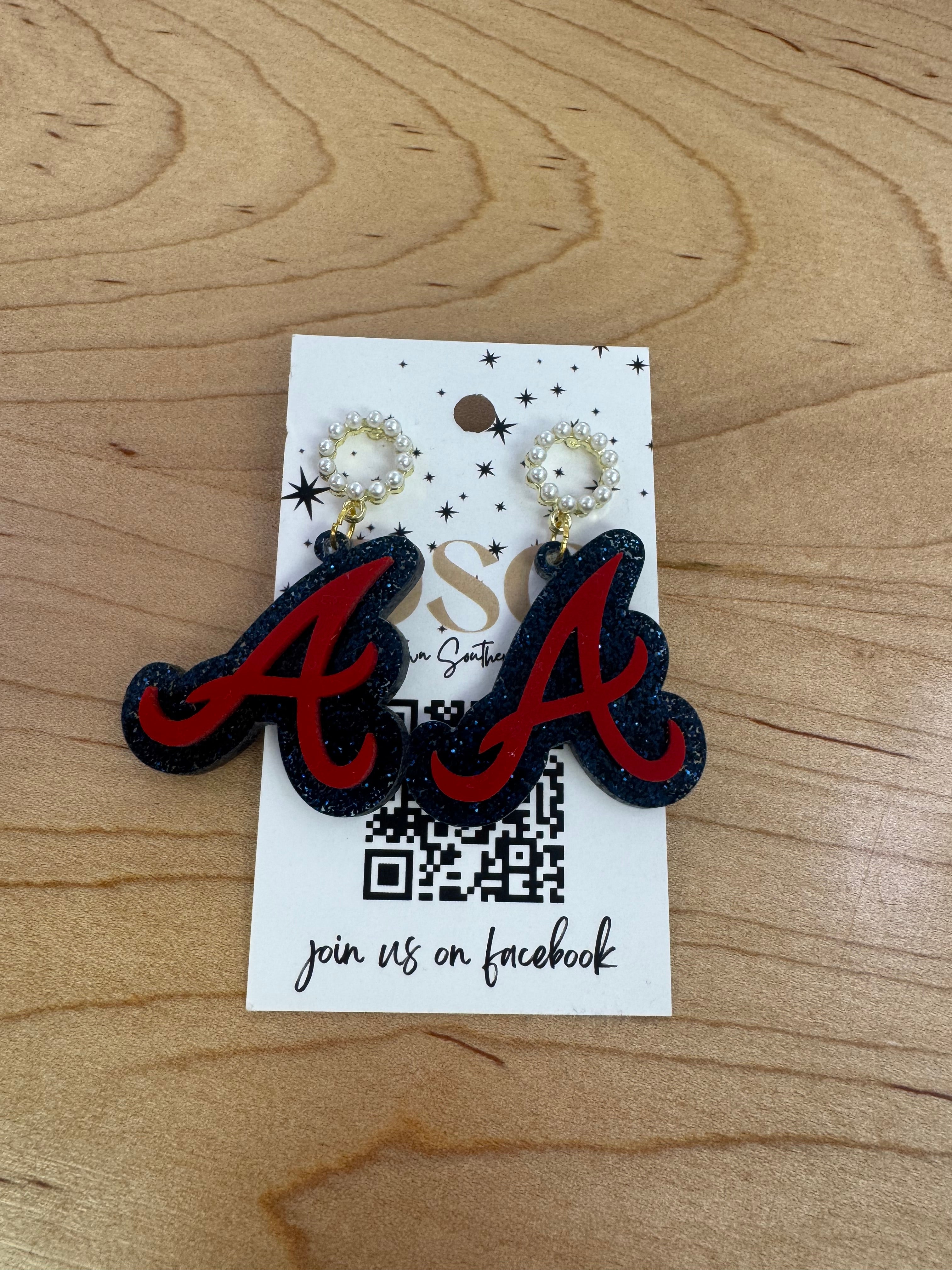 Braves City Connect A Pearl Top Dangles