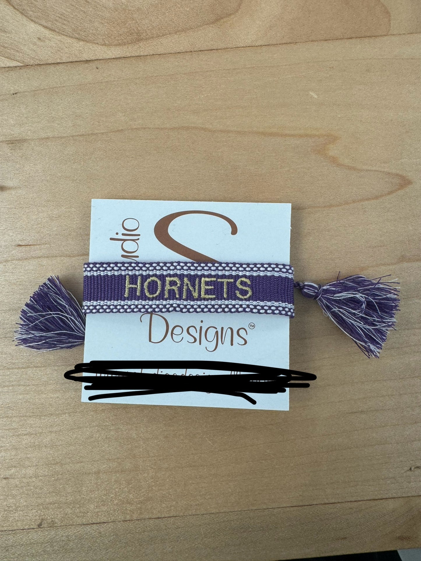 Embroidered Tassel Bracelet - Hornets