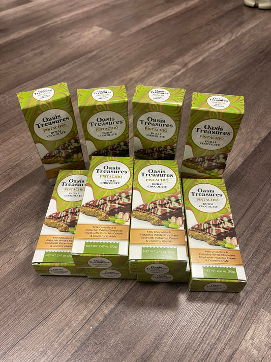 Dubai Chocolate Bar Pistachio by Oasis Treasures 2.45oz