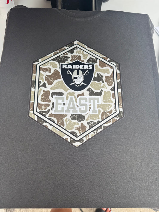 Raiders camo on dark grey FRONT ONLY