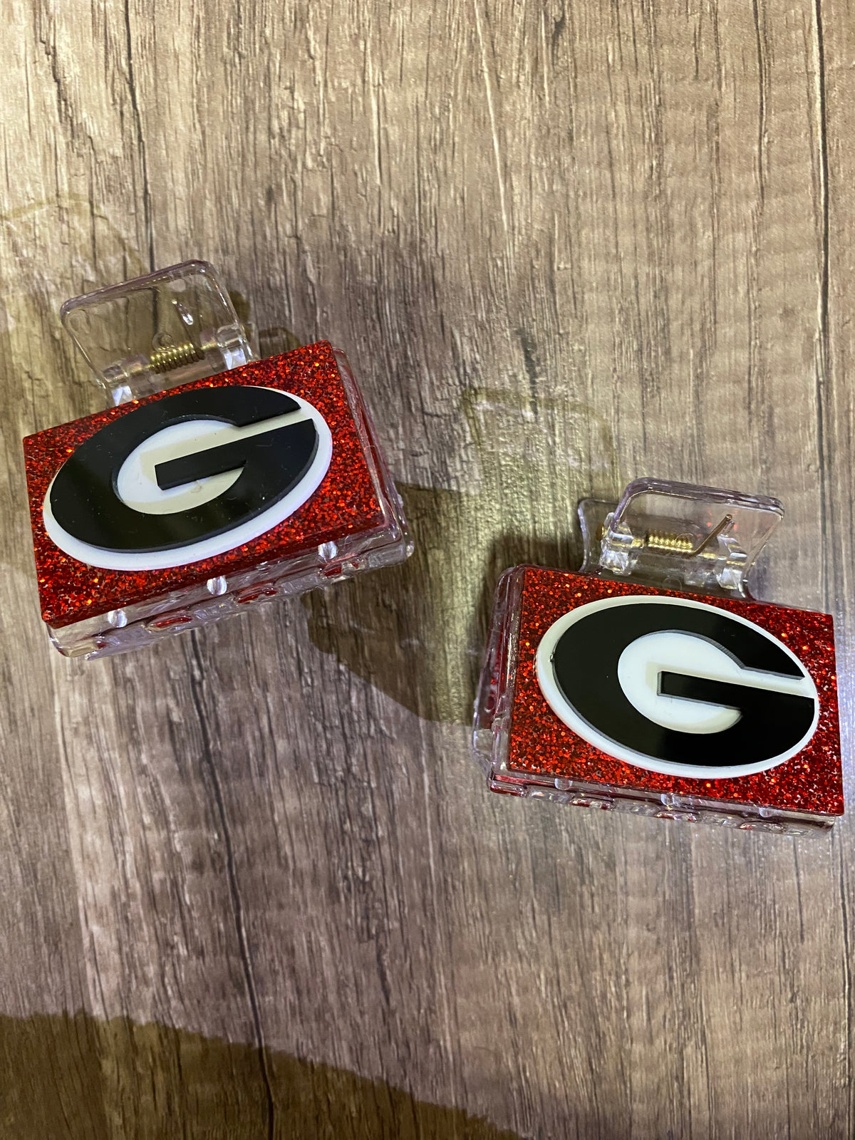 Georgia Logo Glitter Mini Hair Clip