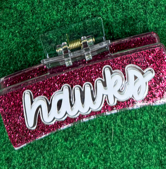 Hillgrove Hawks Glitter Hair Clip