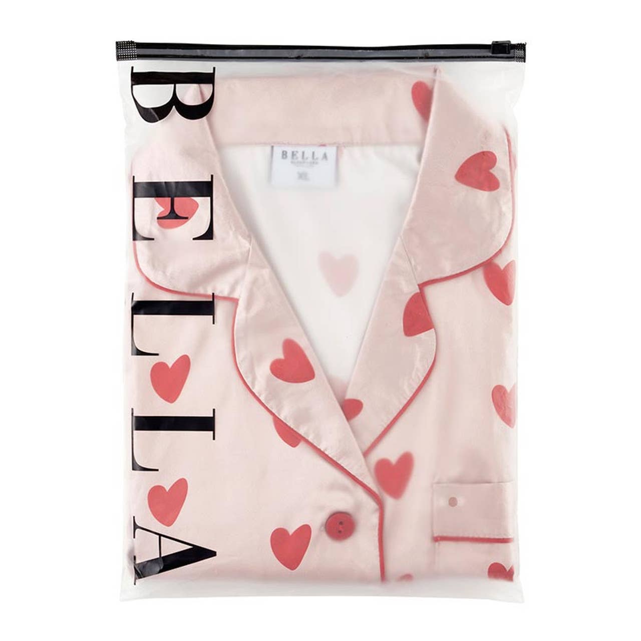 Long Sleeve PJ Set - Pink Hearts: 100% Polyester