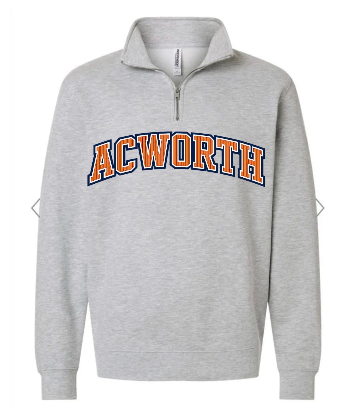 Acworth Warriors Grey Quarter Zip