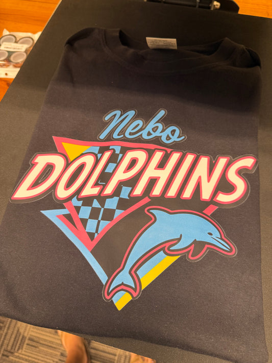 Nebo Dolphins Retro Colorful Tee
