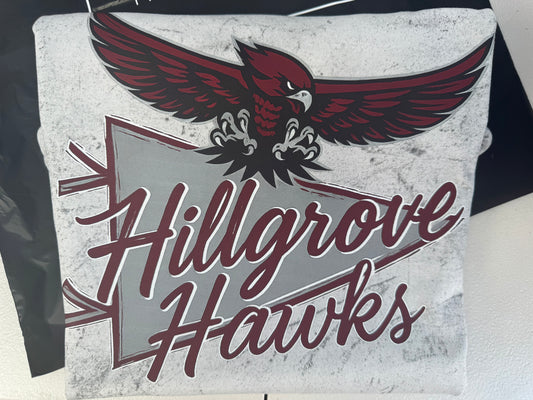 Hillgrove Hawks Pennant Flag COLORBLAST CC TEE