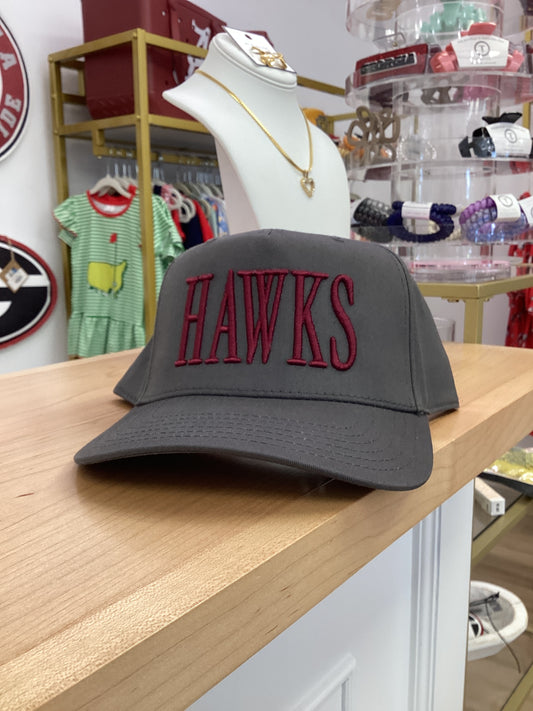 HAWKS GREY/ MAROON 3D RAISED EMBROIDERY OTTO HAT
