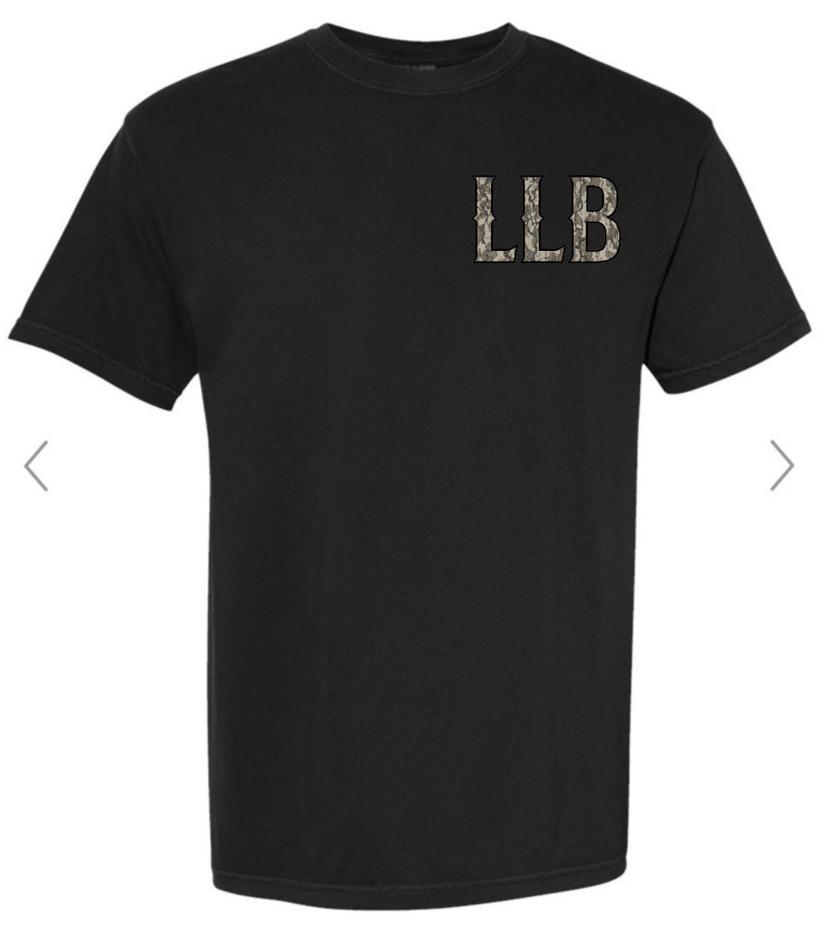 Live like Bailey camo front & back on black