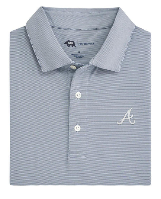 Atlanta Braves Hairline Stripe Performance Polo