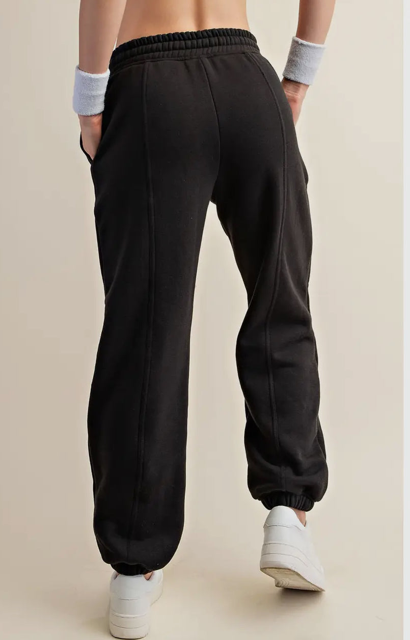 French Terry Jogger Pants Black