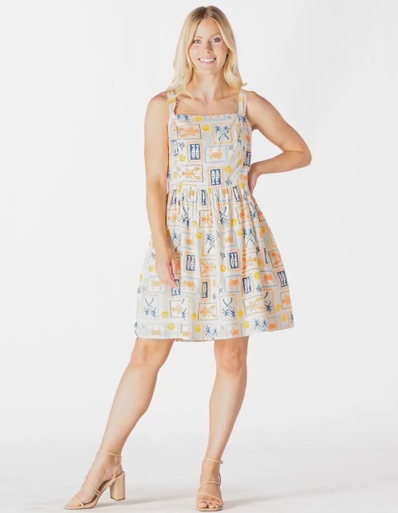 Lobster vacation mini dress