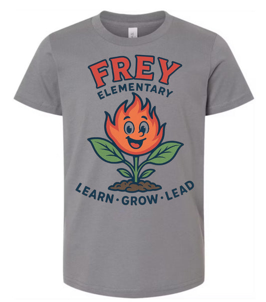 Frey Flames Learn Grow Lead Plant Growing (Storm) BELLA CANVAS BRAND