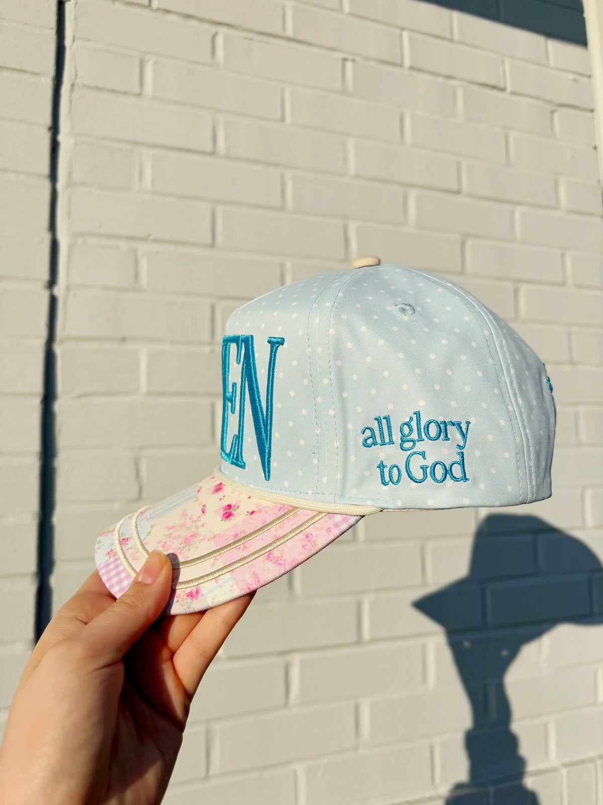AMEN Polka Dot/patchwork Trendy Hat