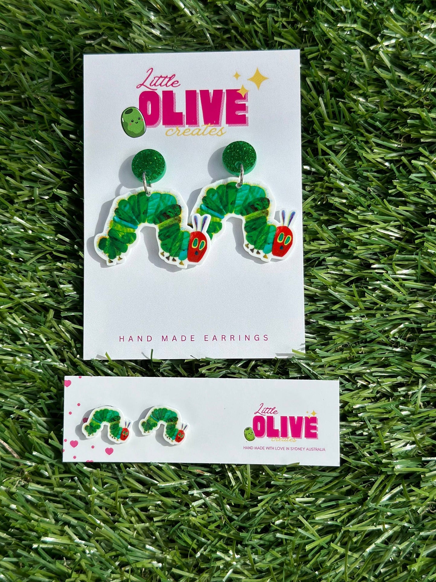 The Hungry Caterpillar Teacher Book Week Earrings: Stud