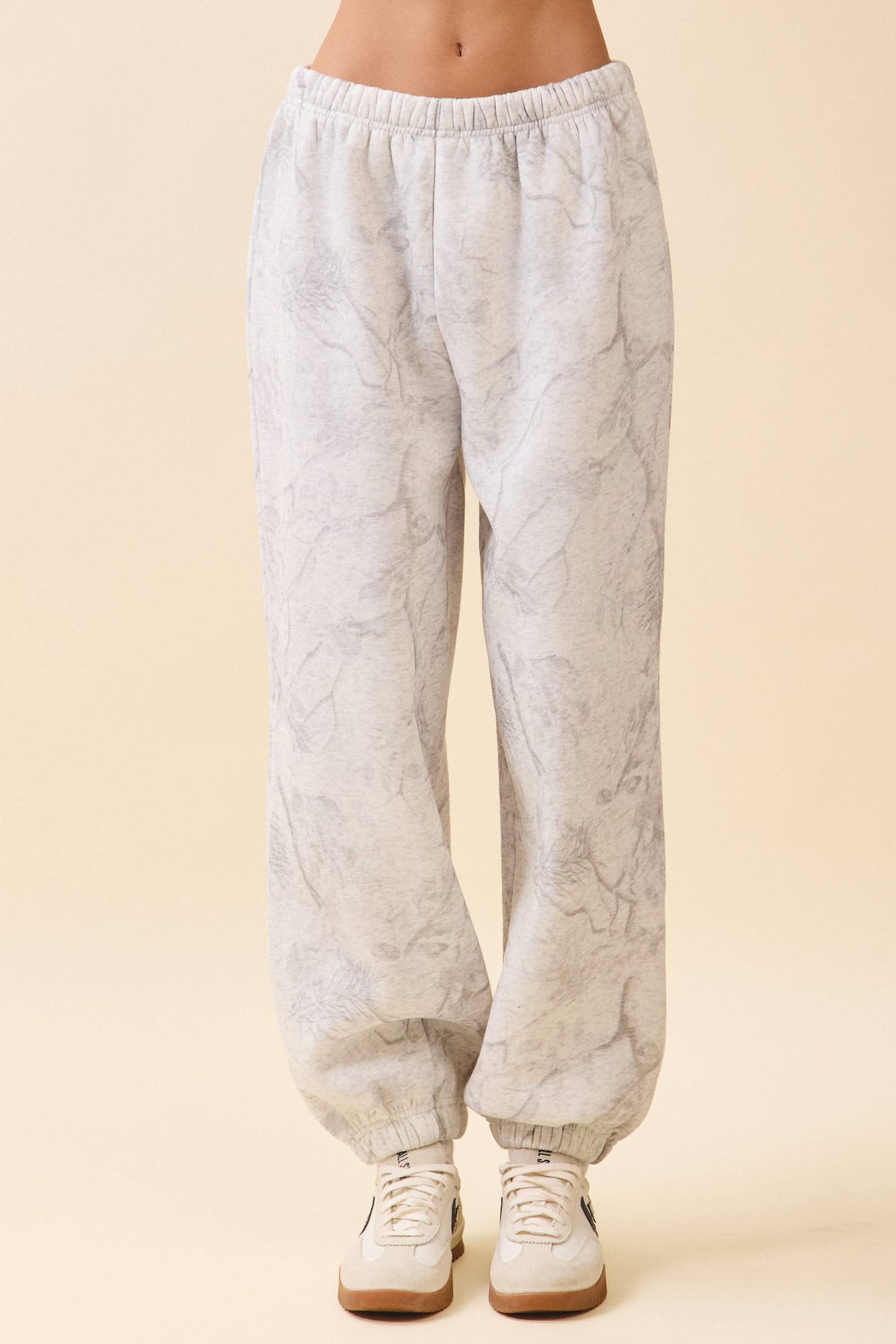 Camouflage Print Jogger Sweatpants: Pink