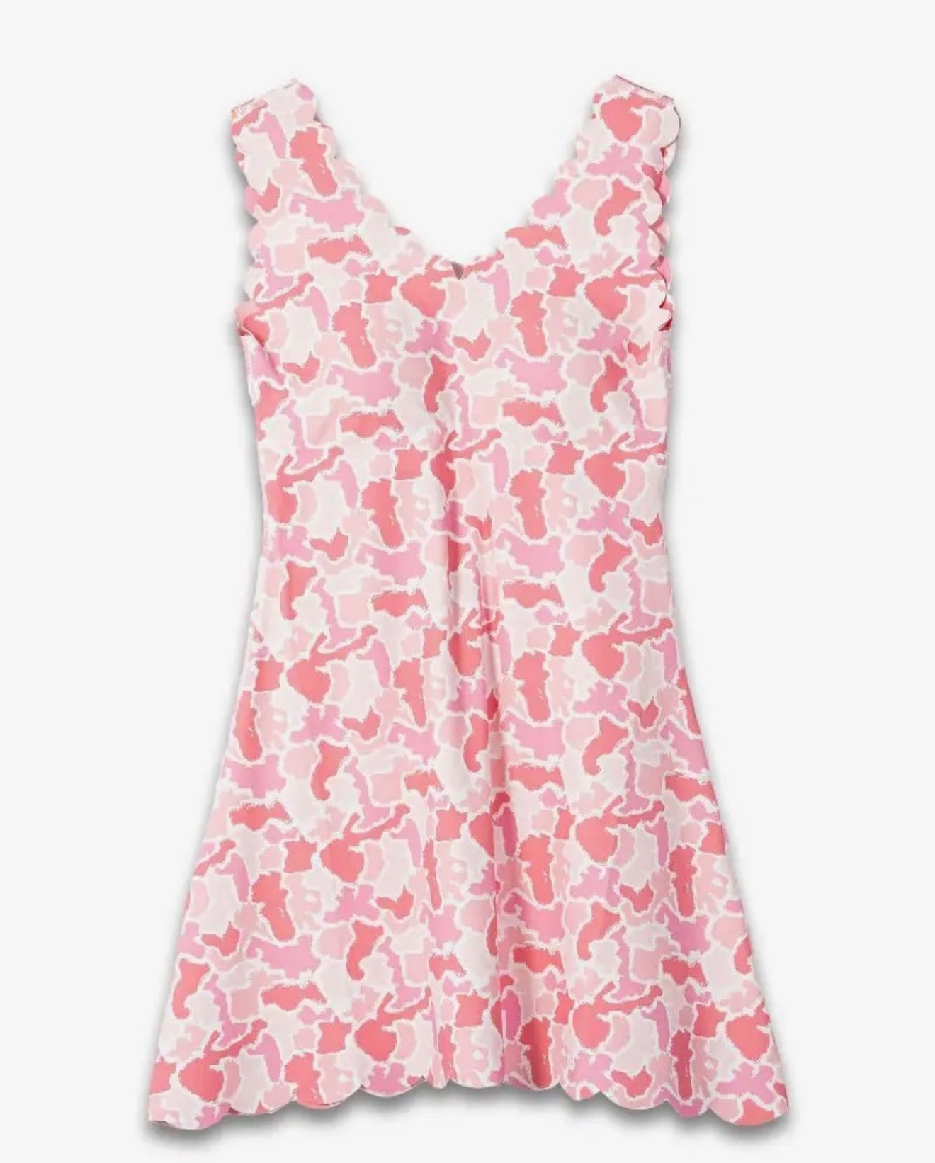 Pink camo scalloped tennis dress