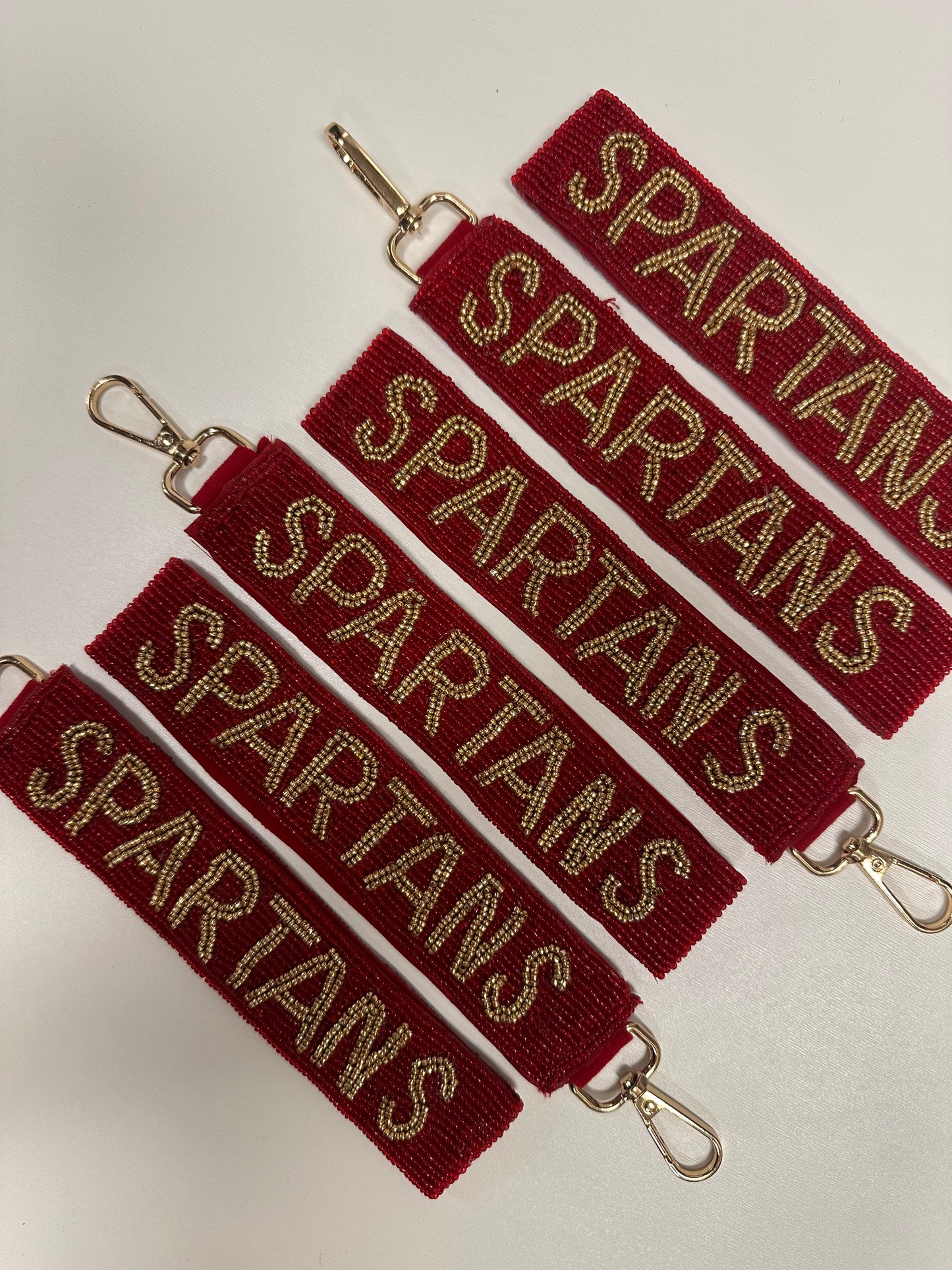 Spartans Beaded Keychain