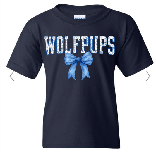 Wolfpups Floral Tolie On Navy
