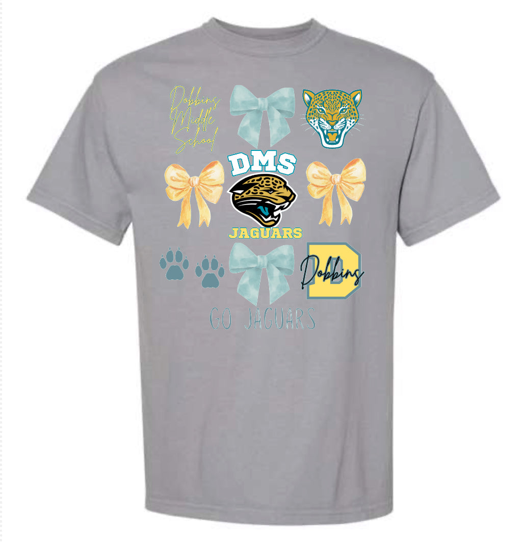 Dobbins Middle Jaguars Bow Collage Tee