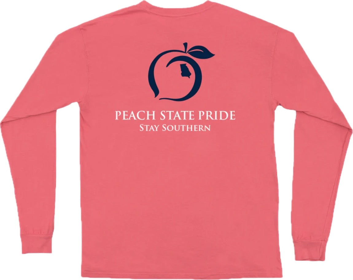 Peach State Pride Classic Stay Southern Long Sleeve - Coral