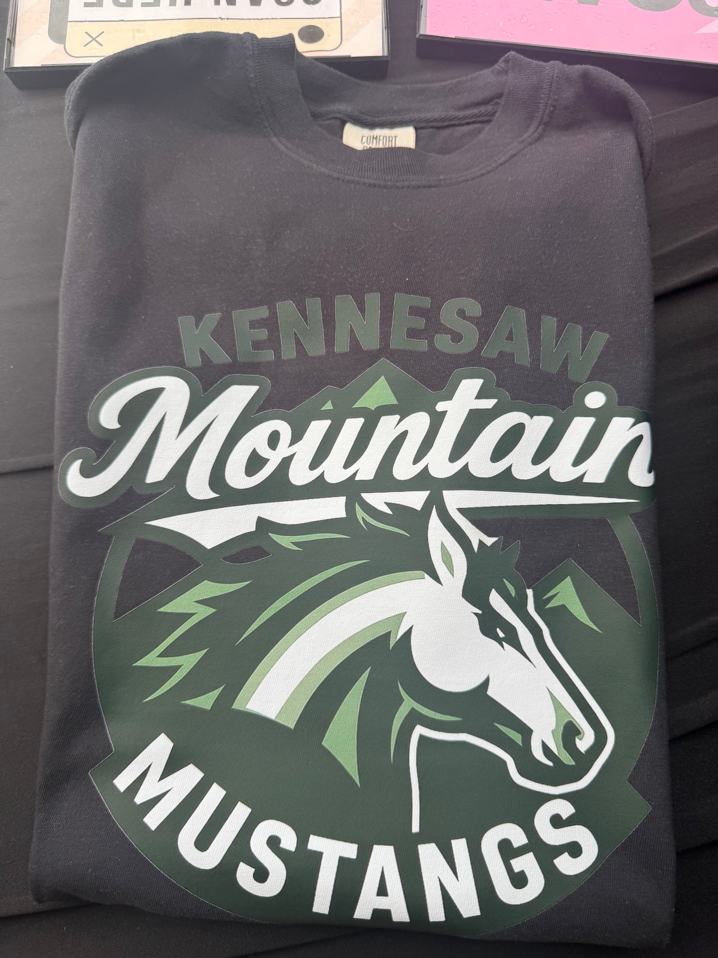 Kennesaw Mountain Mustangs Mountain View on Black