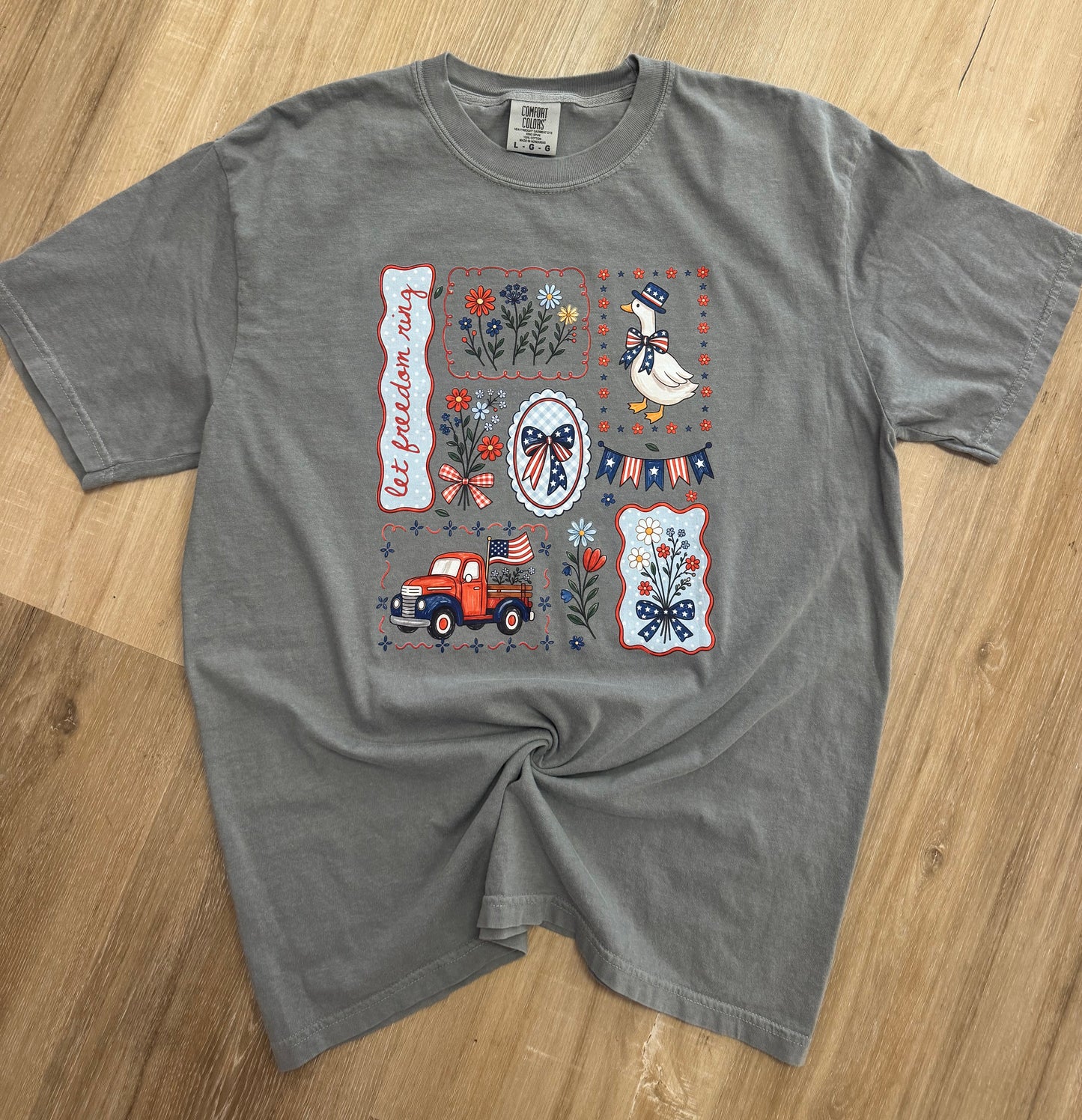 Let Freedom Ring Goose Collage Tee