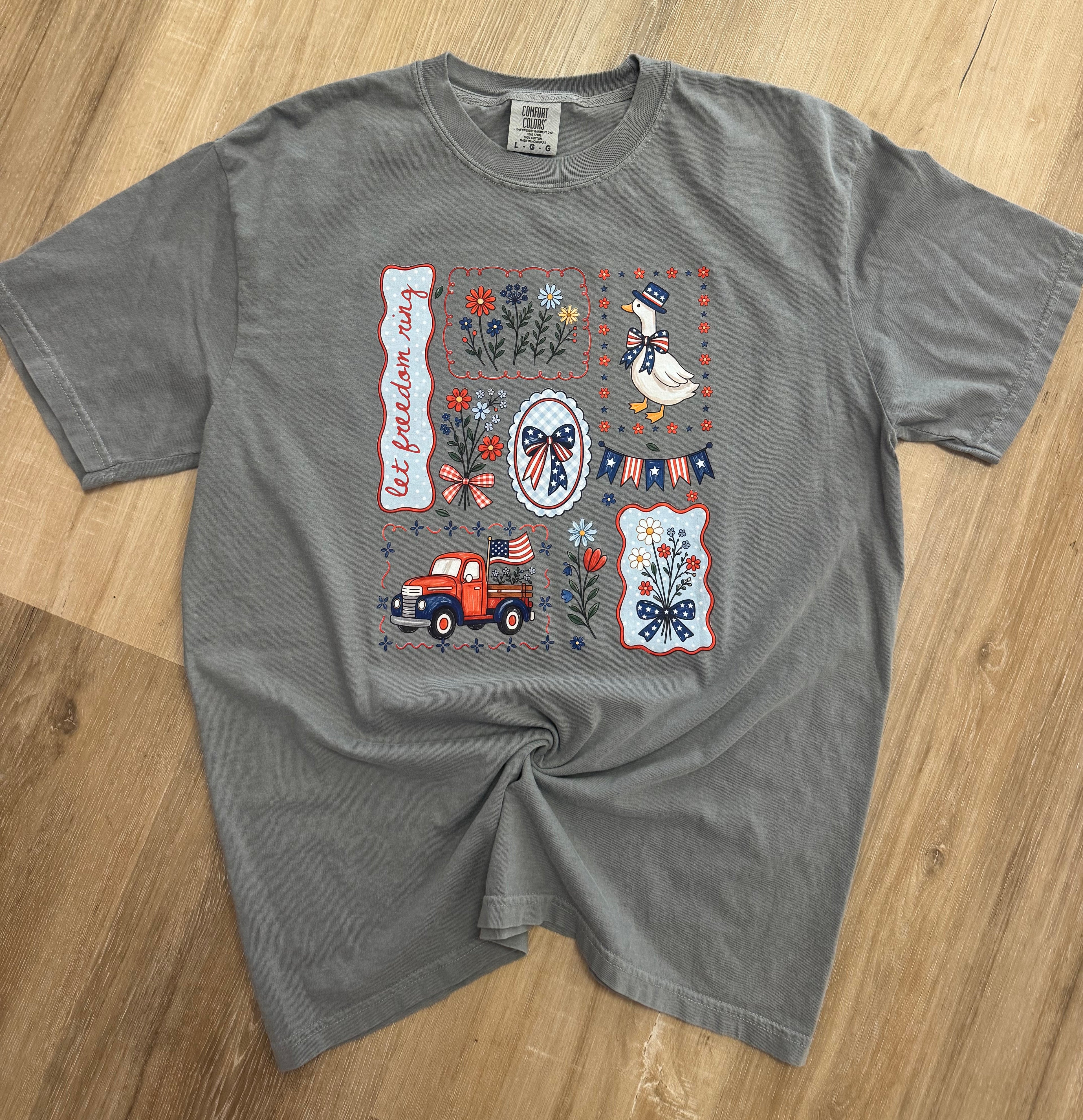 Let Freedom Ring Goose Collage Tee