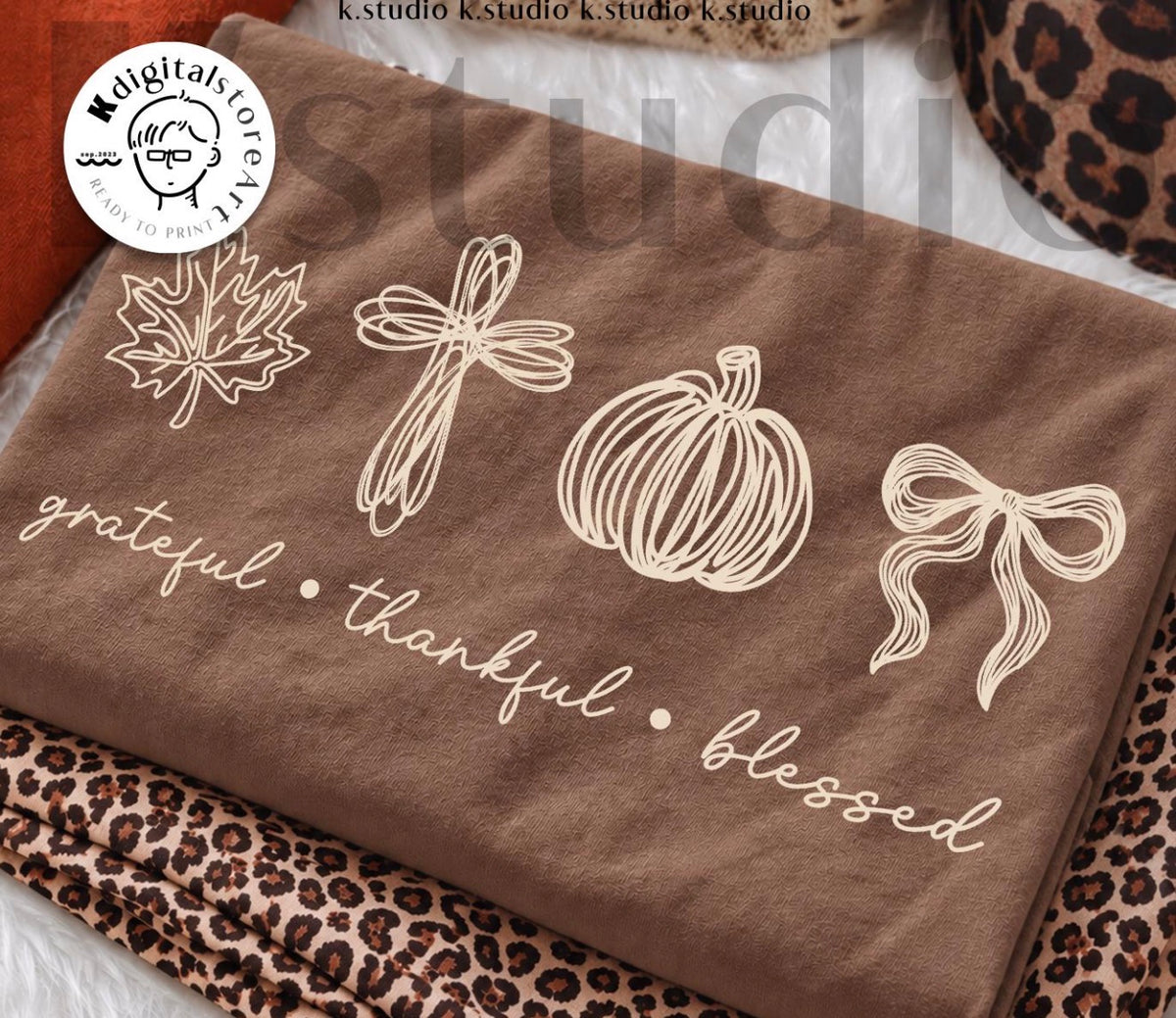 Grateful thankful blessed cc espresso FLASH SALE tee