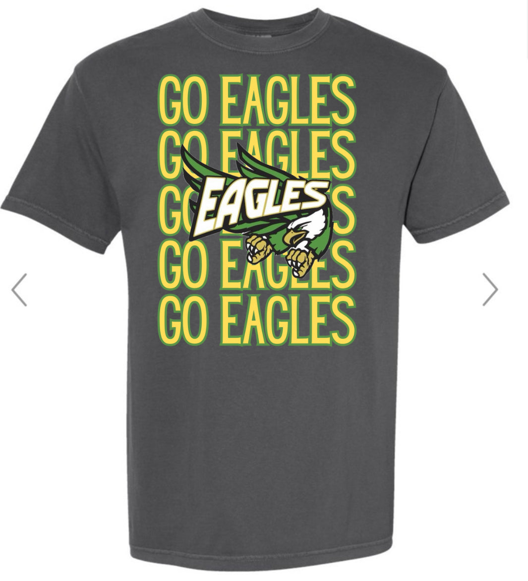 Abney Eagles Mascot Stacked Tee