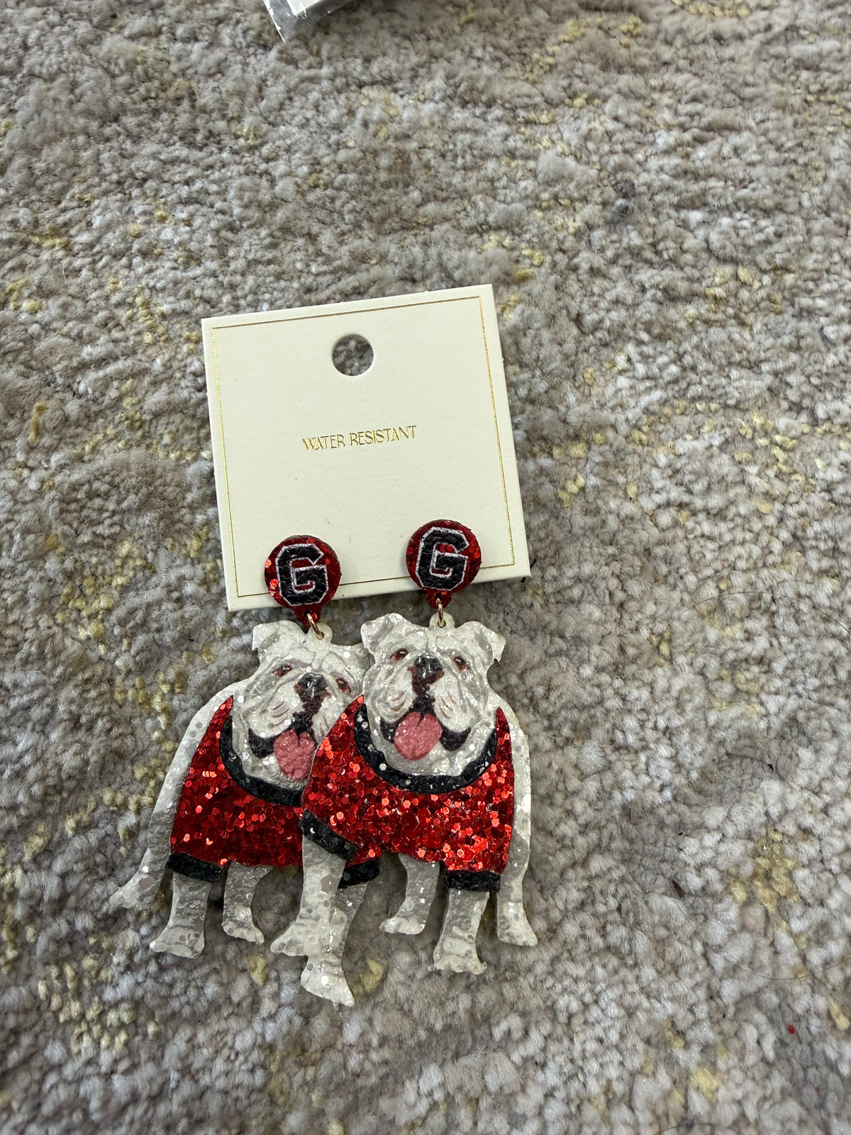 Georgia glitter bulldog dangles