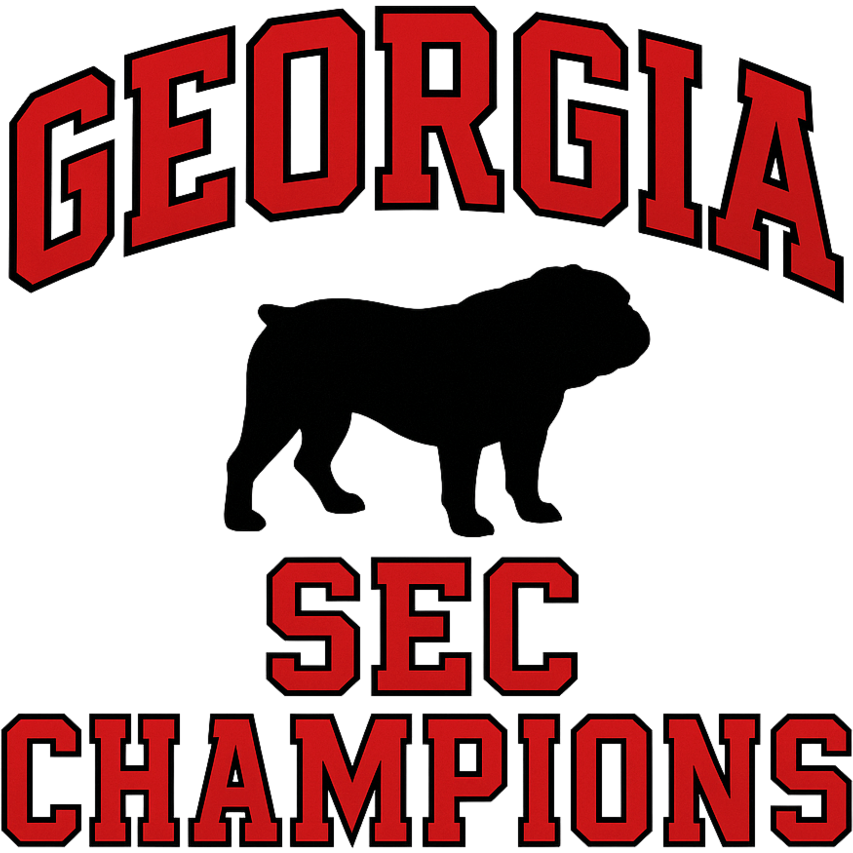 TSHIRT BAR- Georgia sec champions with silhouette dawg